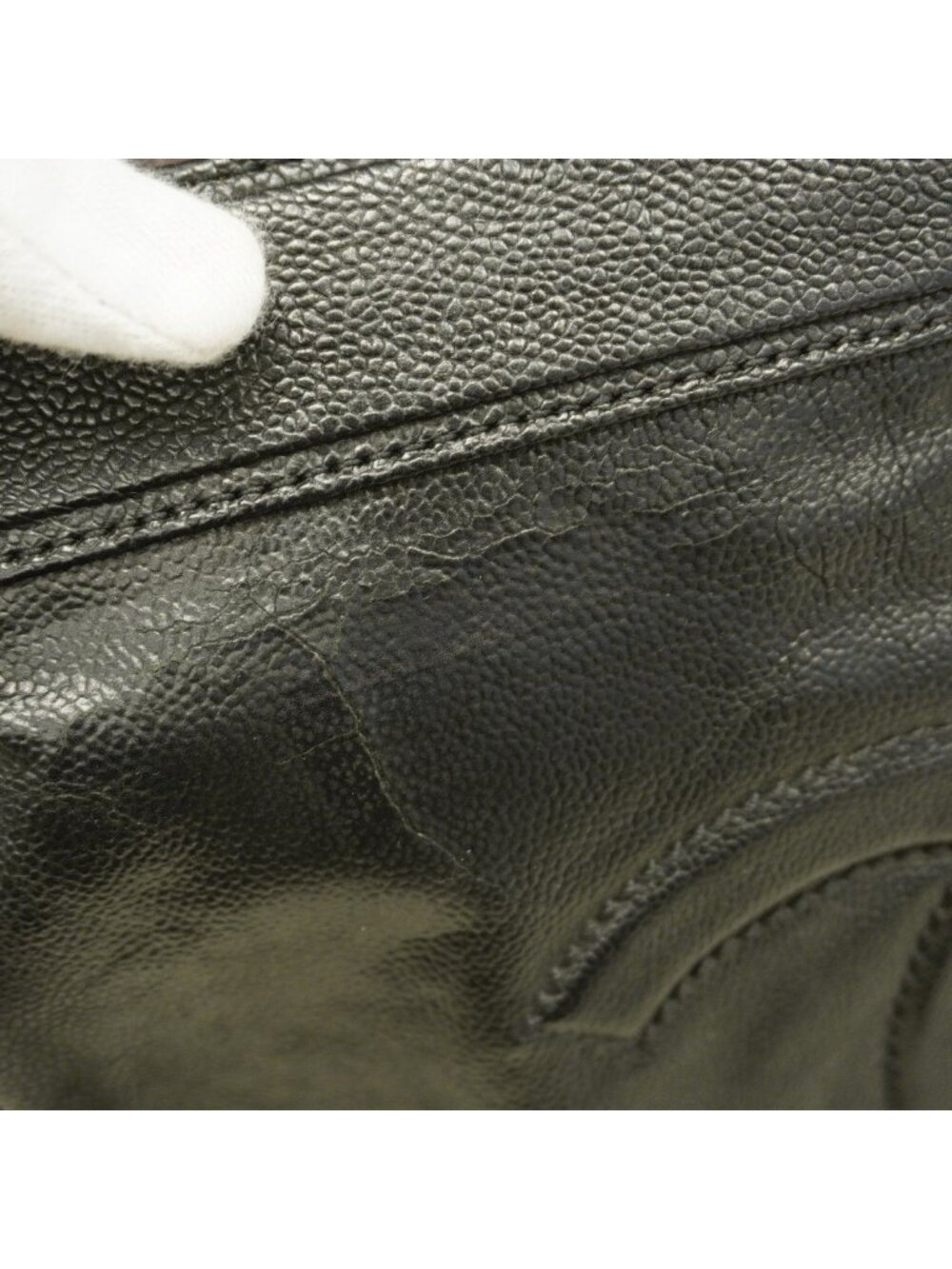 Chanel Chain Tote Caviar Leather Black Silver - Picture 9 of 10